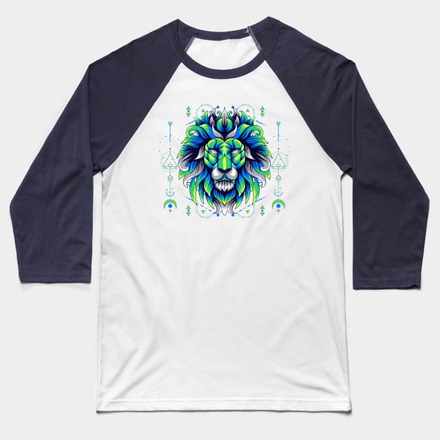 lion head graphic Baseball T-Shirt by SHINIGAMII